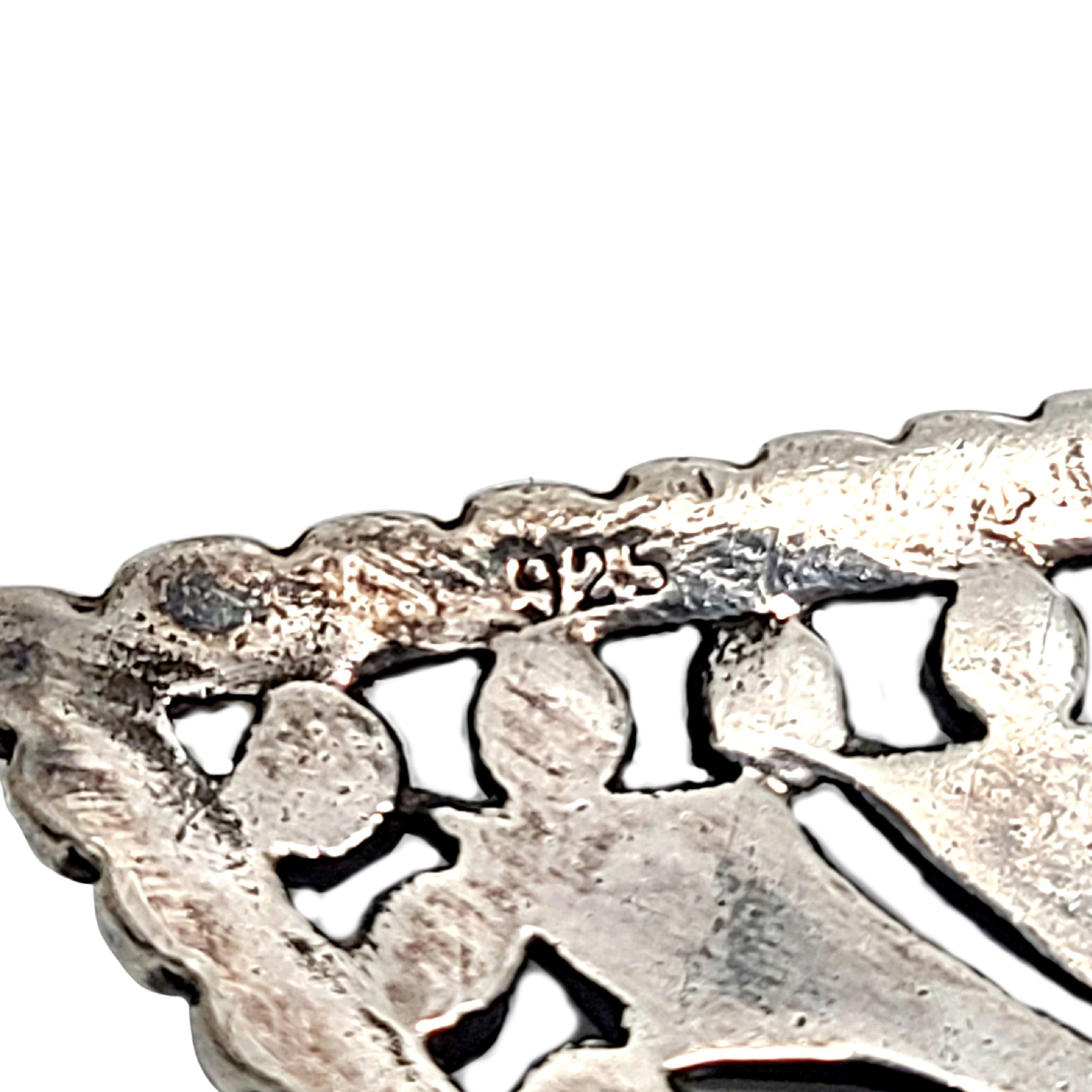 Sterling Silver Marcasite Chandelier Pendant Necklace at 1stDibs