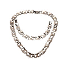 Sterling Silver Marcasite Necklace & Bracelet Set #13371