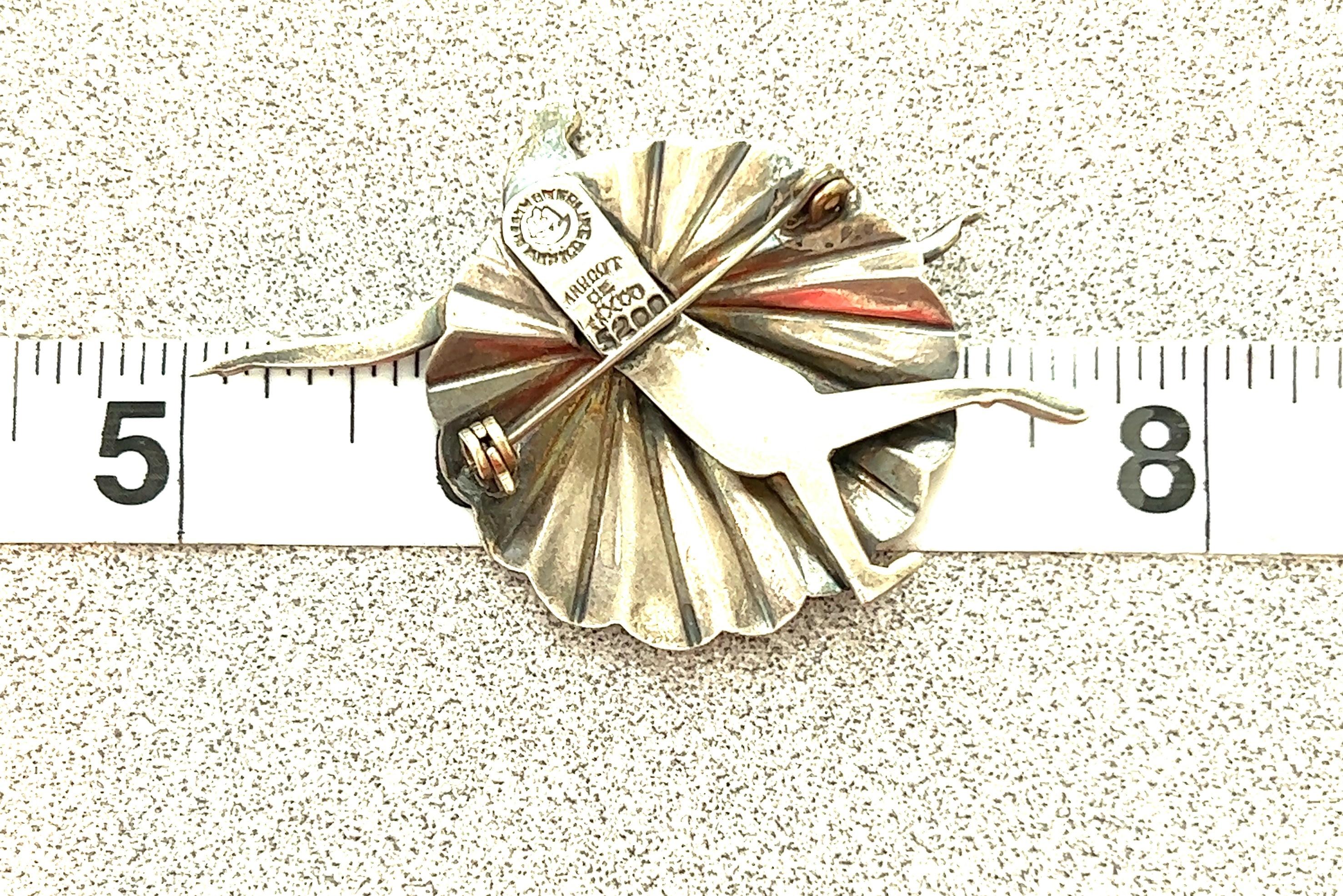 Sterling Silver Margot de Taxco Balet Dancer Pin, 1950s 1
