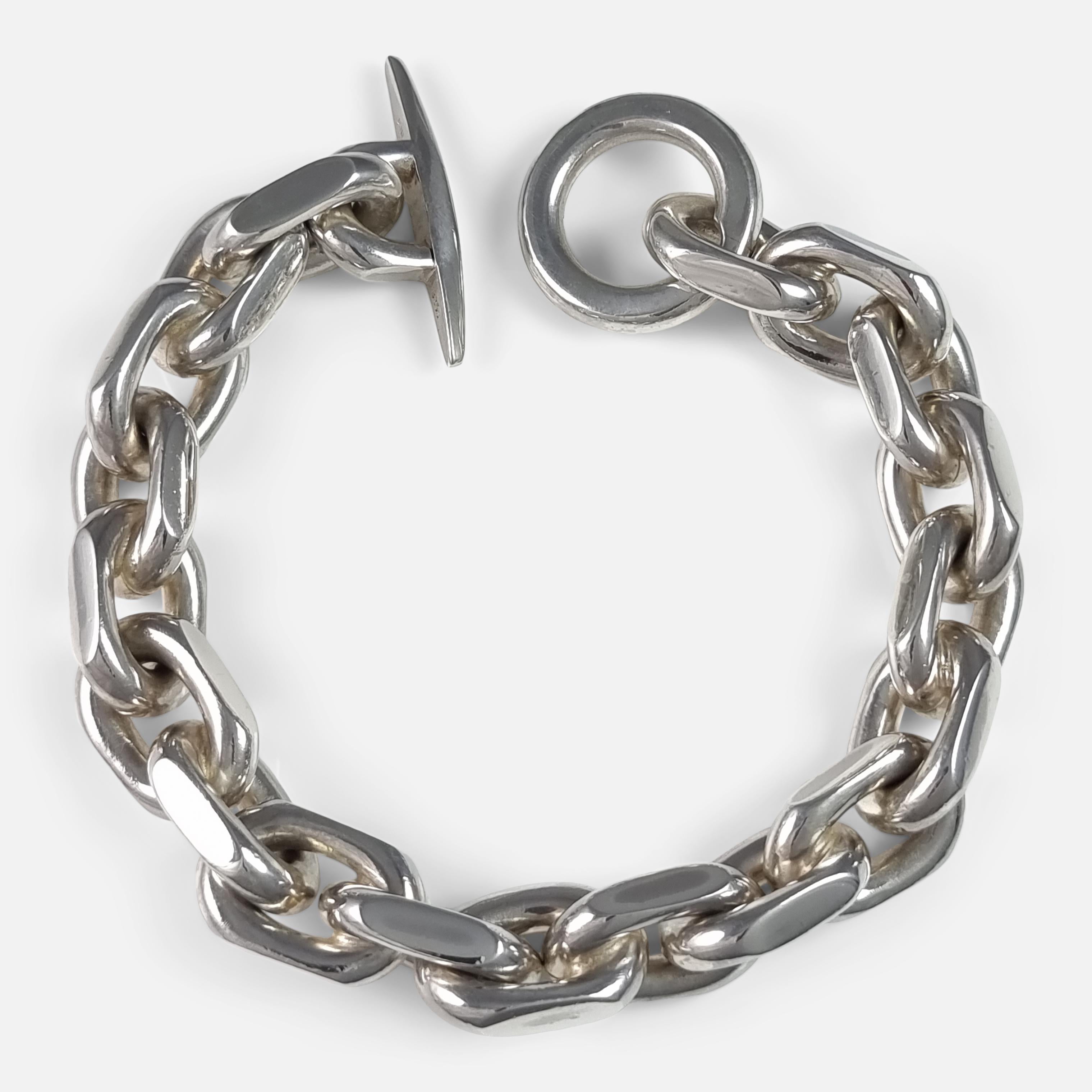 Modern Sterling Silver Marine Link Bracelet, Bjarne Nordmark Henriksen