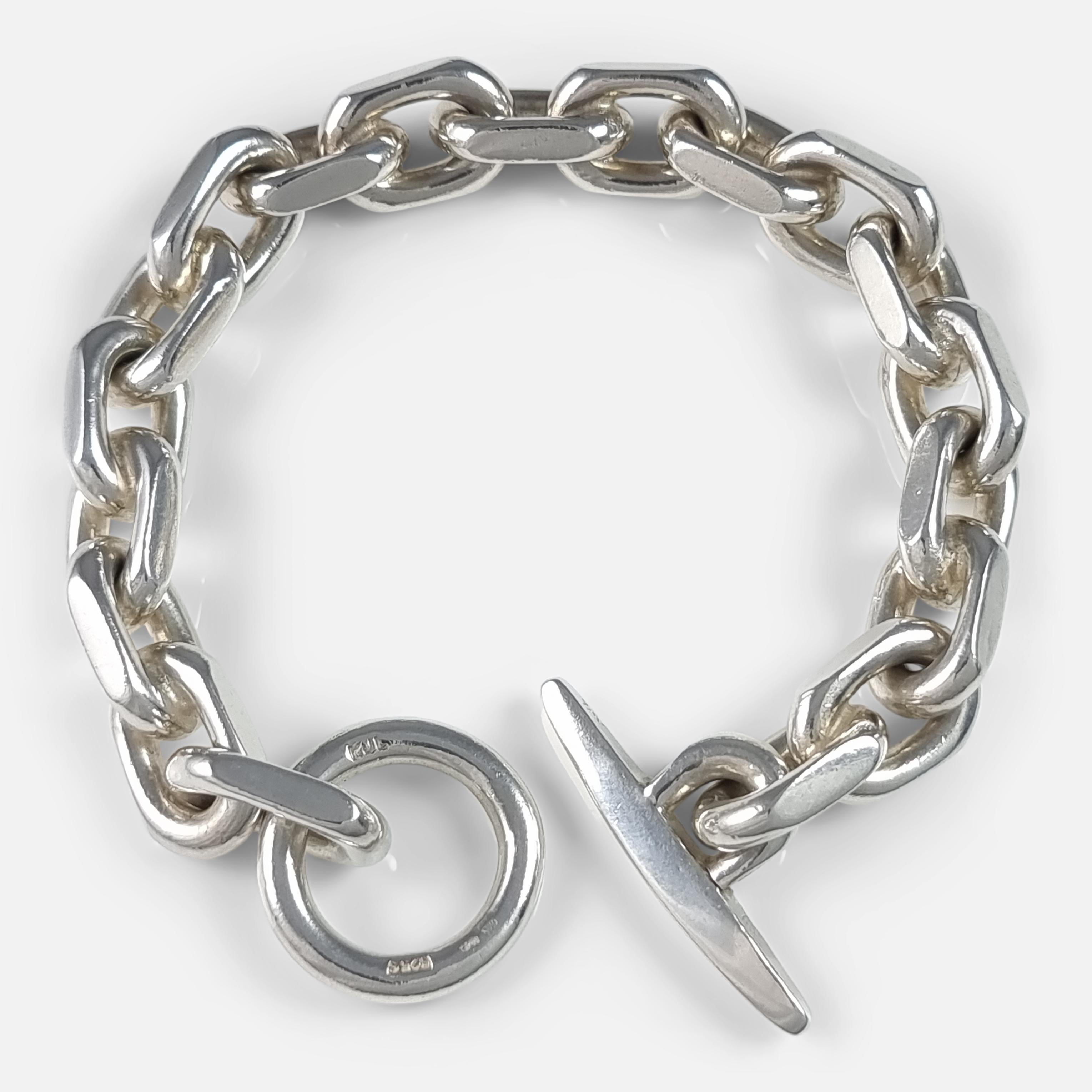 Sterling Silver Marine Link Bracelet, Knud Juhl Lorentzen In Good Condition In Glasgow, GB