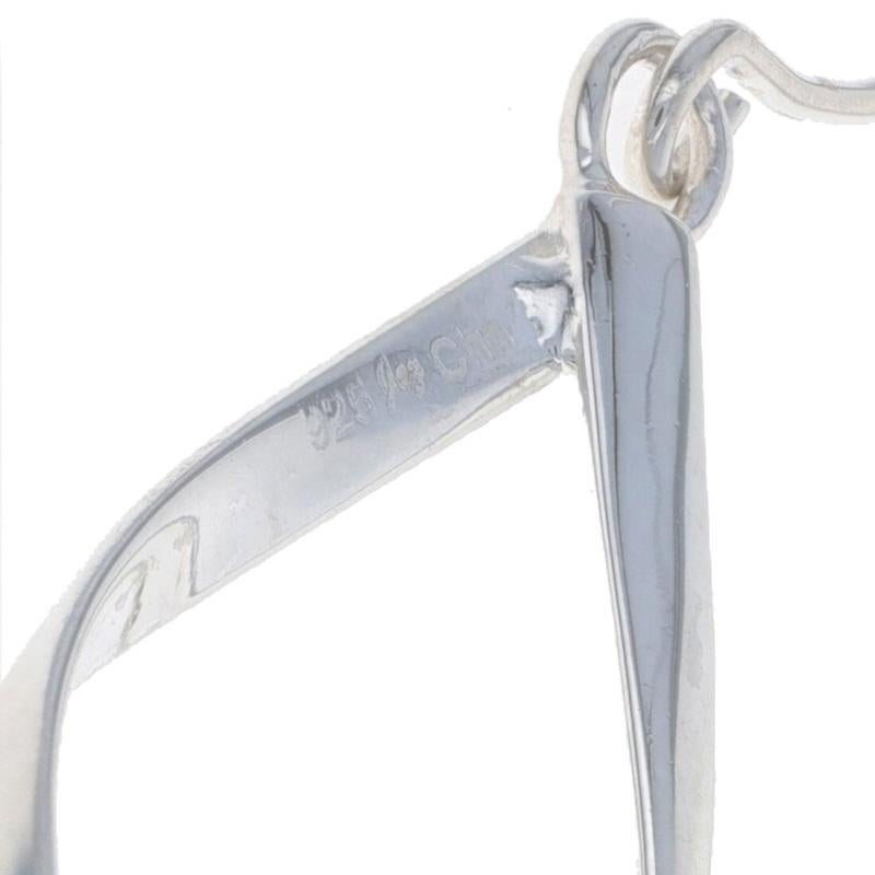 Sterling Silber Marquise Spiral Twist Ohrhänger - 925 durchbohrt 1