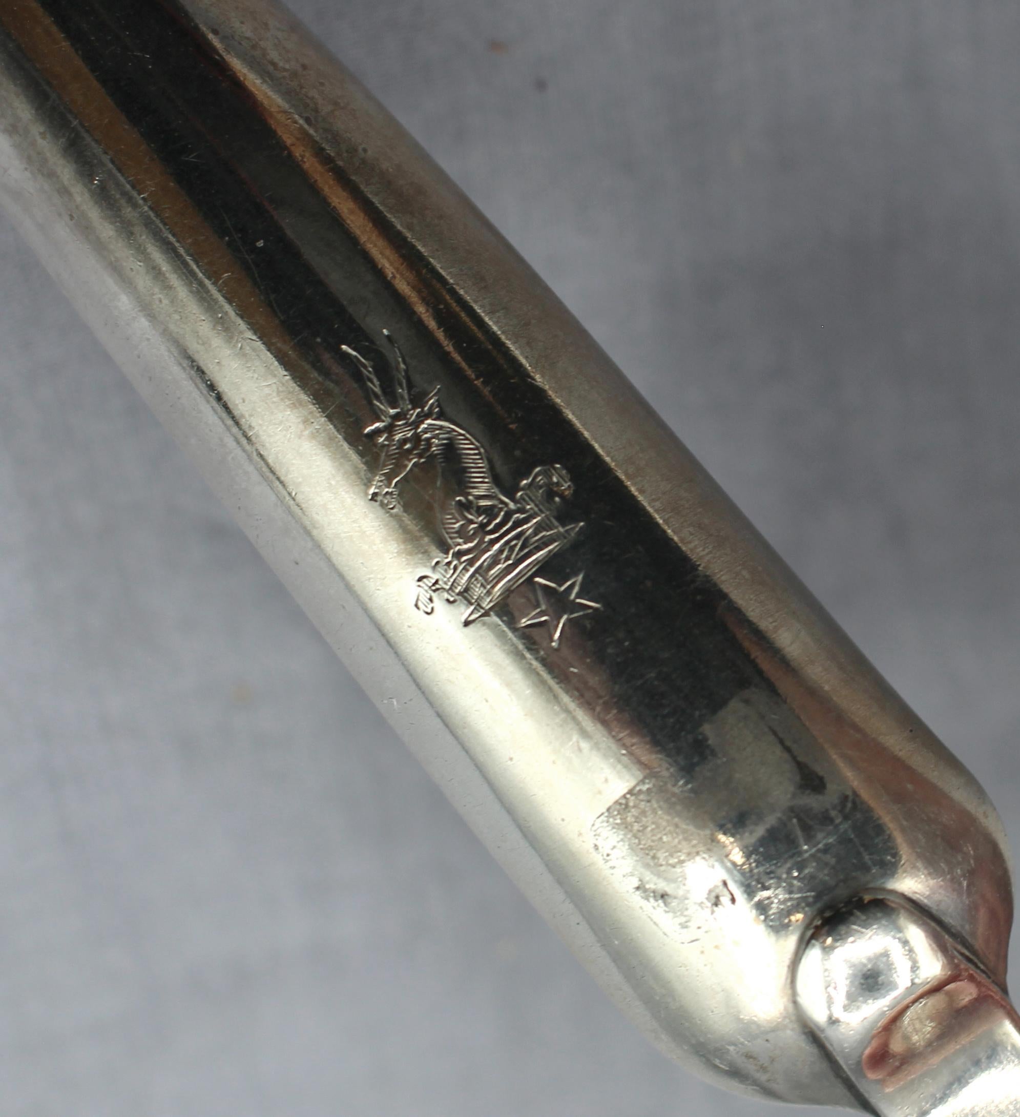 Sterling Silver Marrow Scoop by William Eley & William Fearn, 1805, London In Good Condition For Sale In Chapel Hill, NC
