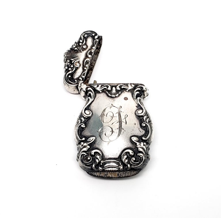 Sterling Silver Match Safe or Vesta Case with Monogram at 1stDibs ...