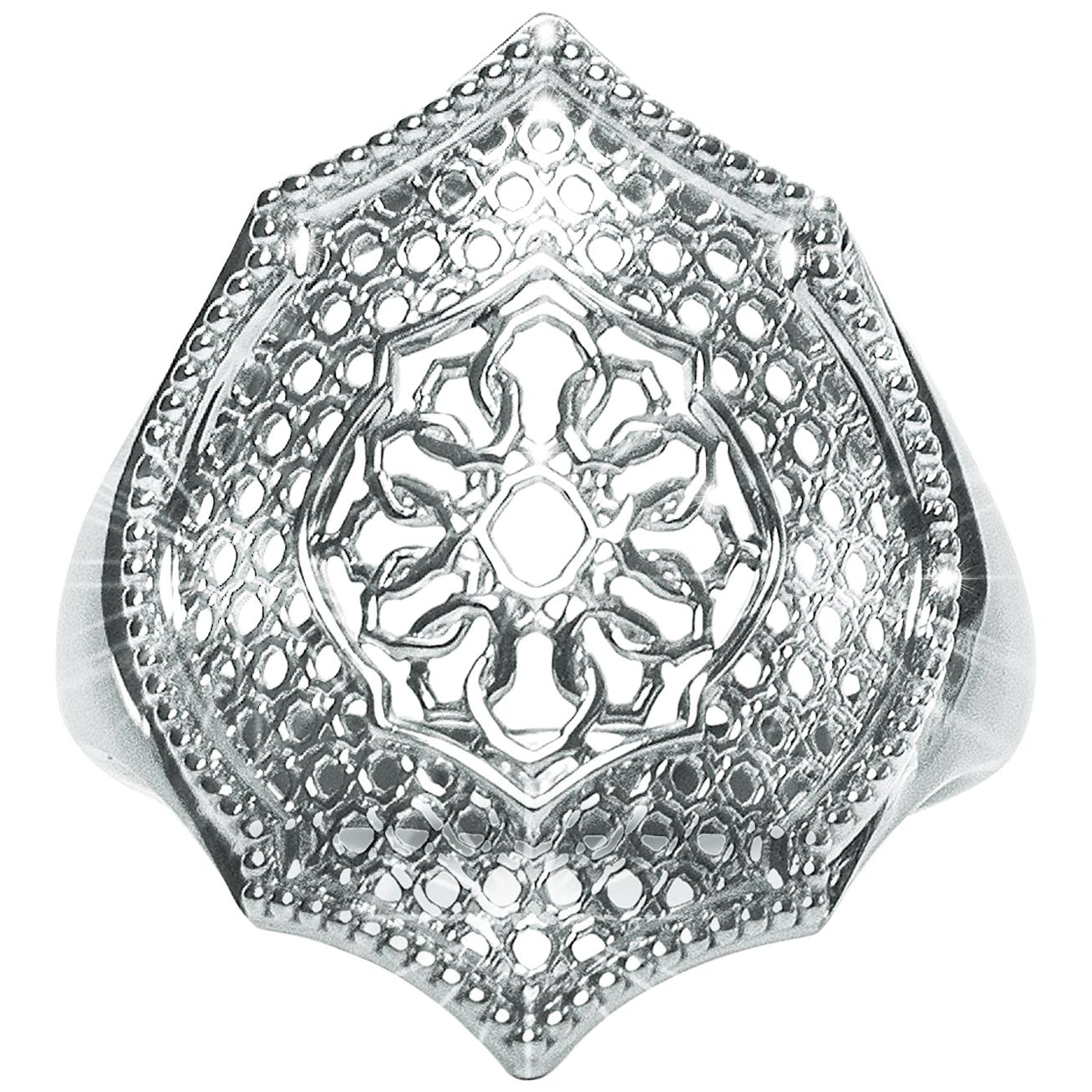 Sterling Silver Mauresque Cocktail Ring Natalie Barney For Sale