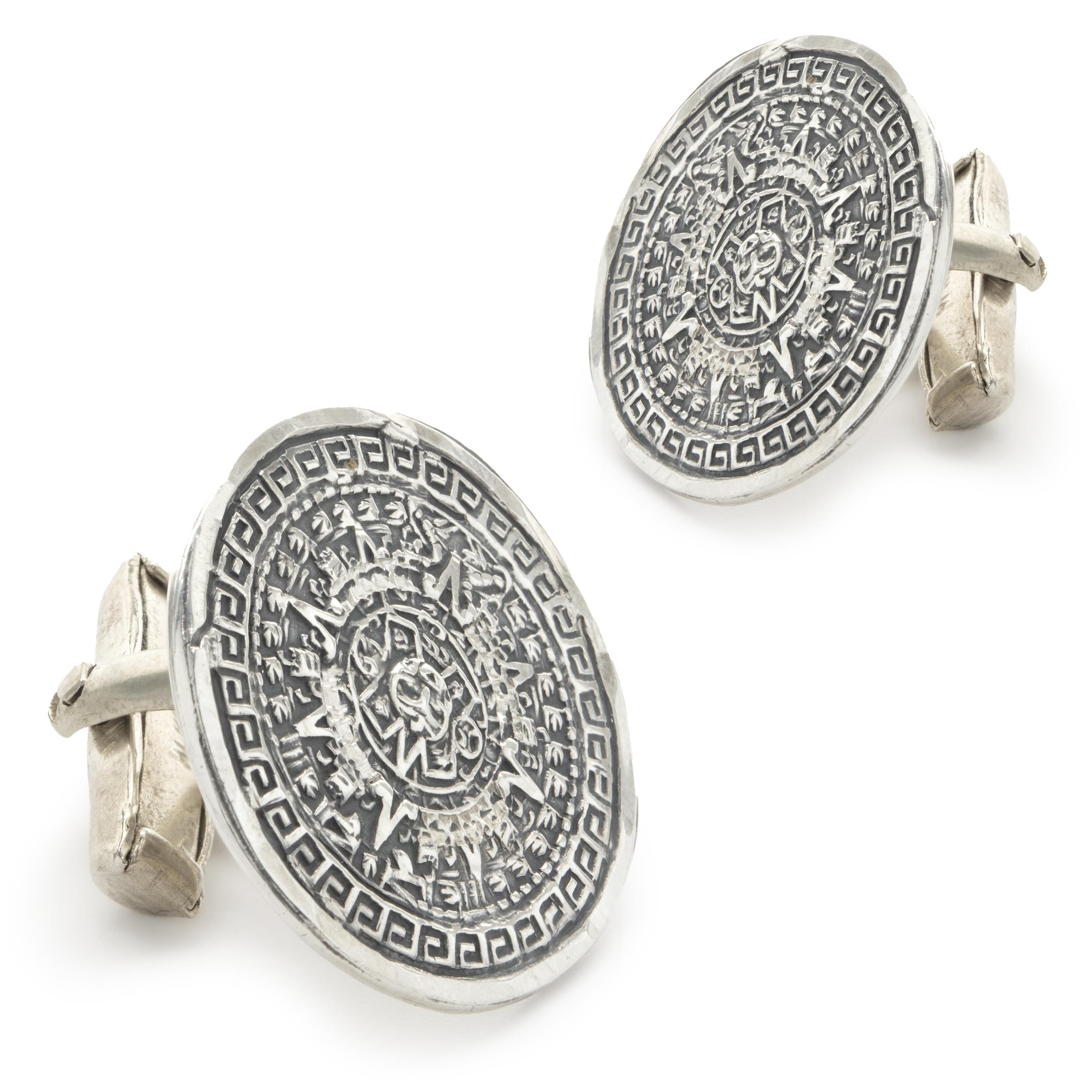 Material: sterling silver
Dimensions: cufflinks measure 23.50mm 
Weight: 12.76 grams