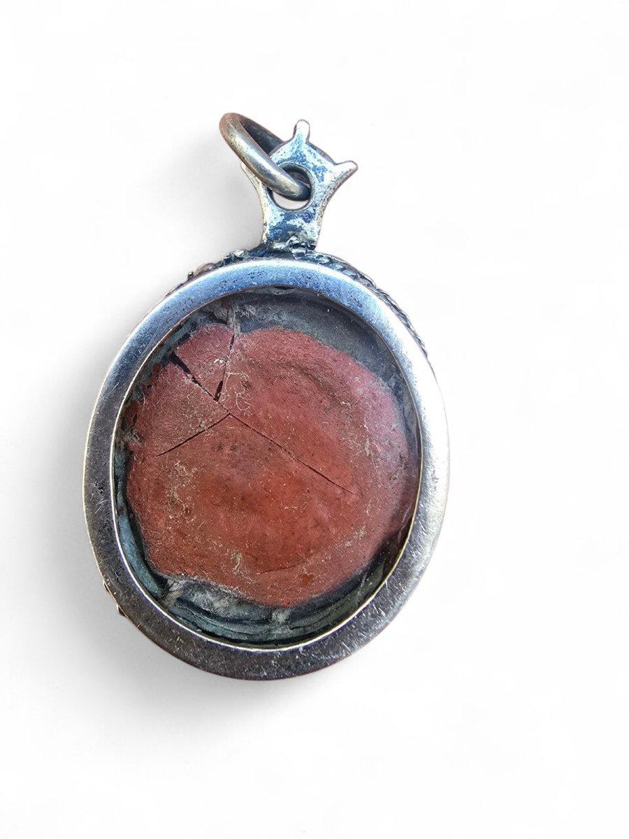 Reliquaire à médaillon en argent - 18e siècle Bon état - En vente à Madrid, ES