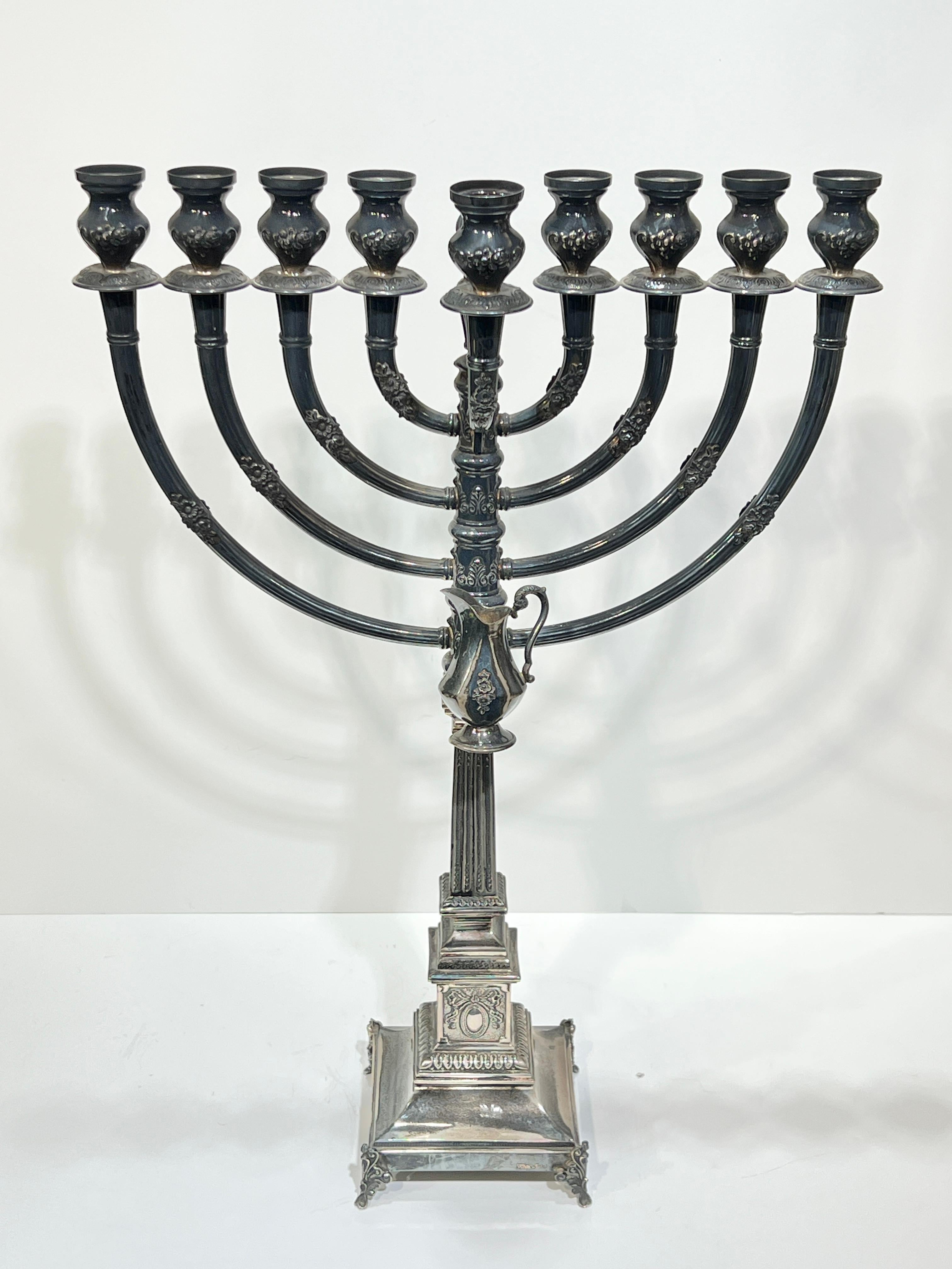 Sterling Silver Menorah (amerikanisch) im Angebot