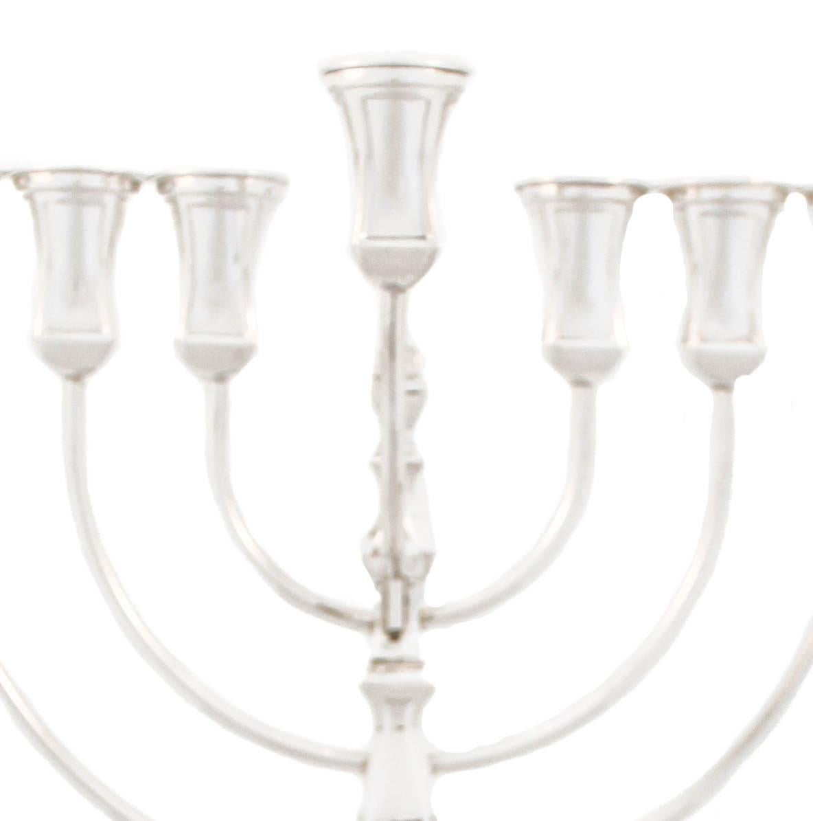 Sterling Silver Menorah In New Condition For Sale In Brooklyn, NY