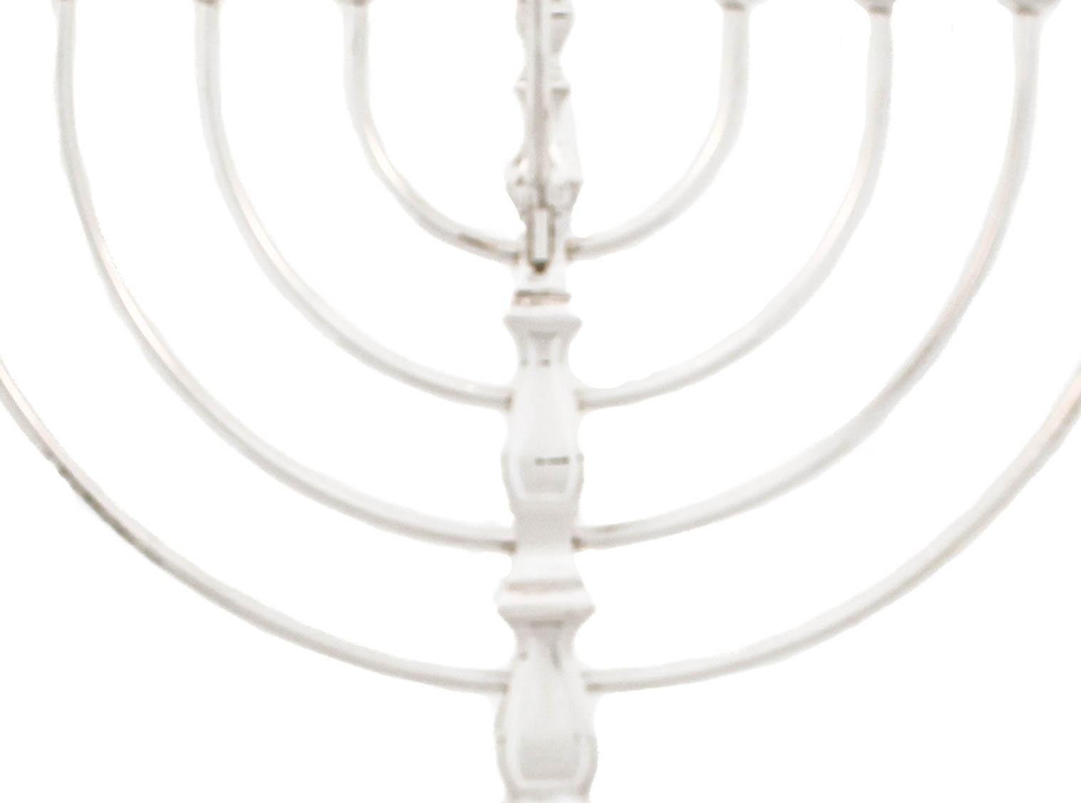 XXI secolo e contemporaneo Menorah in argento sterling in vendita