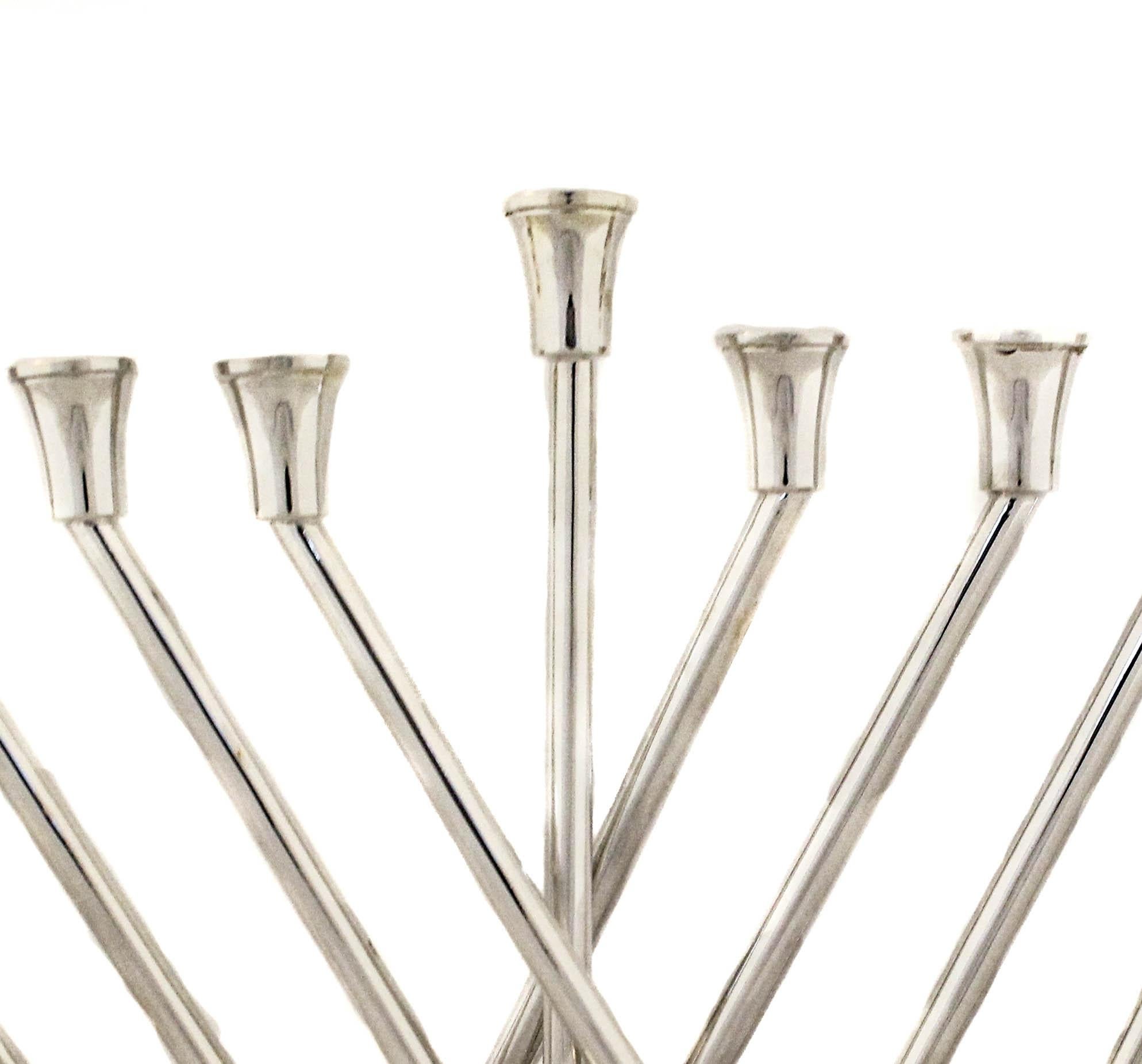 XXI secolo e contemporaneo Menorah in argento sterling in vendita