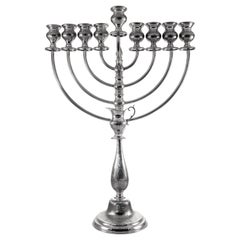 Menorah en argent sterling