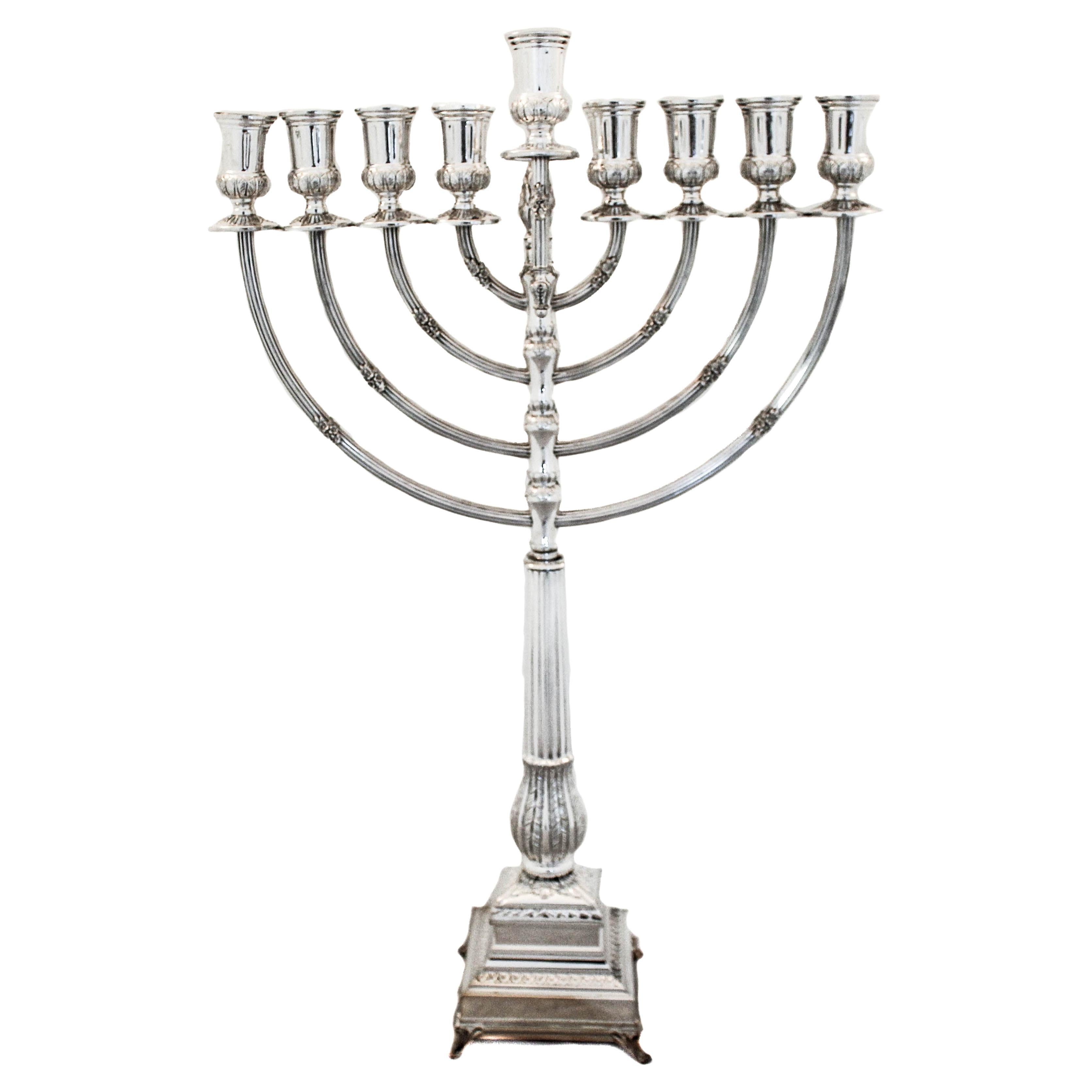 Sterling Silver Menorah For Sale