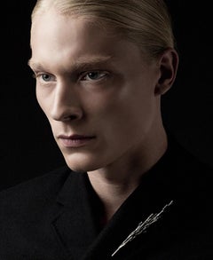 Sterling Silver Men's Nature Morte Style Juniper Brooch, Featured in Vogue