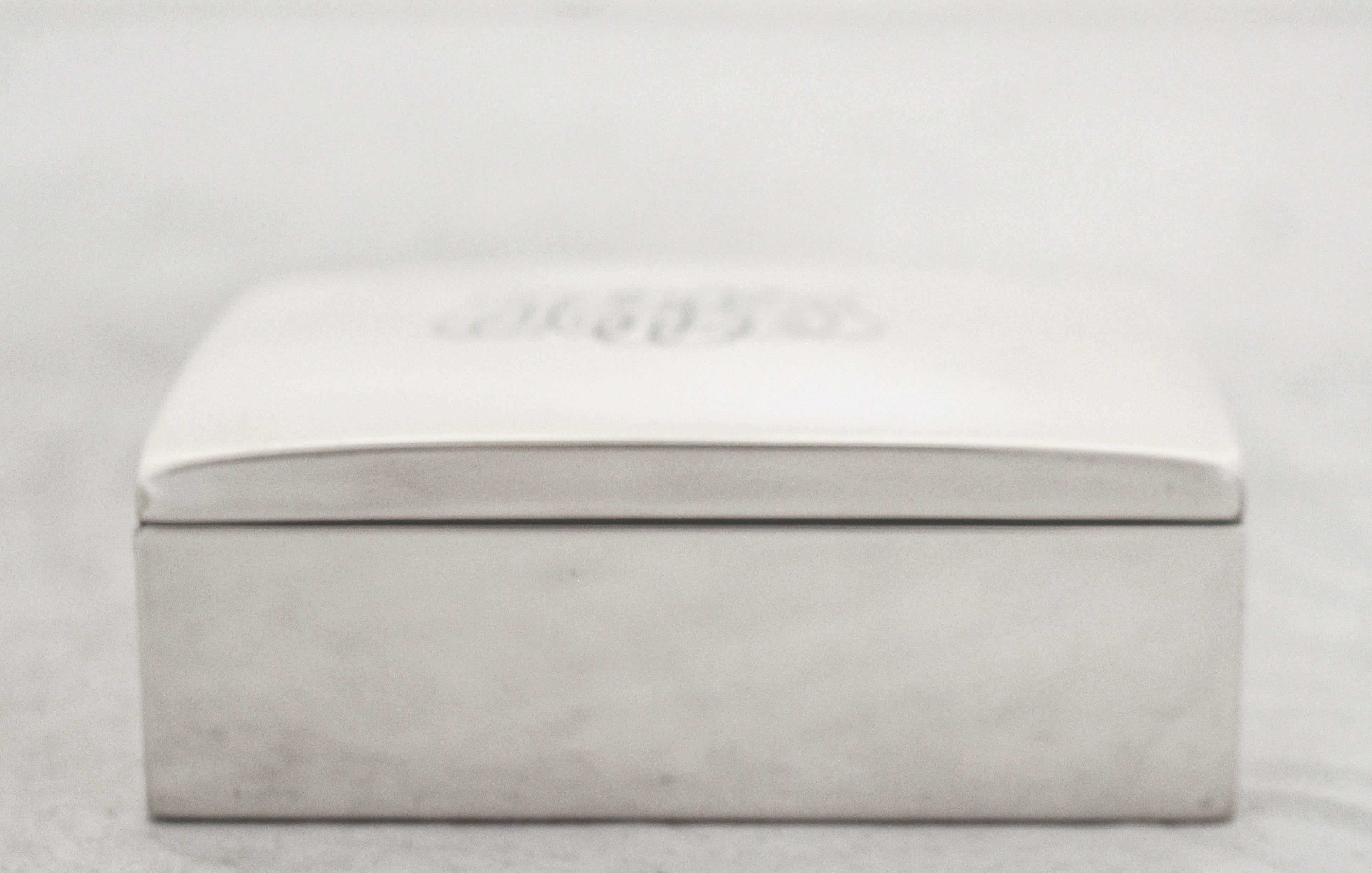 American Sterling Silver Men’s Jewelry Box For Sale