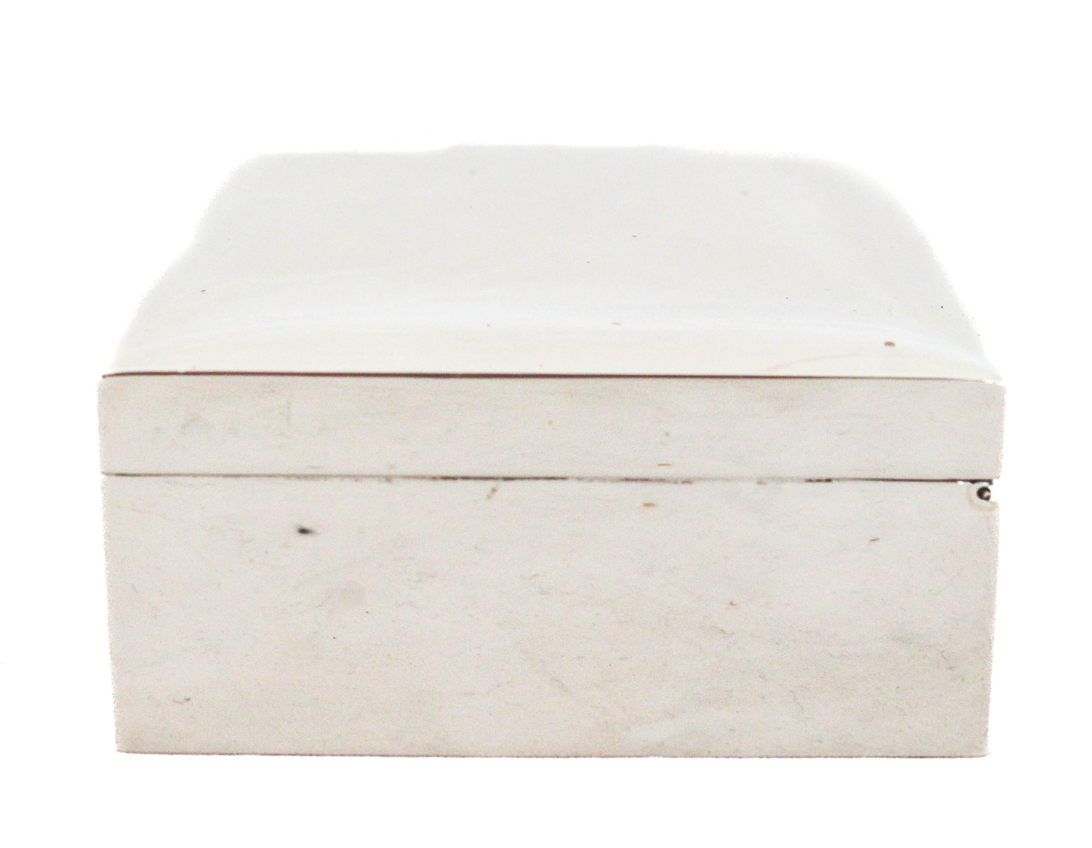 Sterling Silver Men’s Jewelry Box In Excellent Condition For Sale In Brooklyn, NY