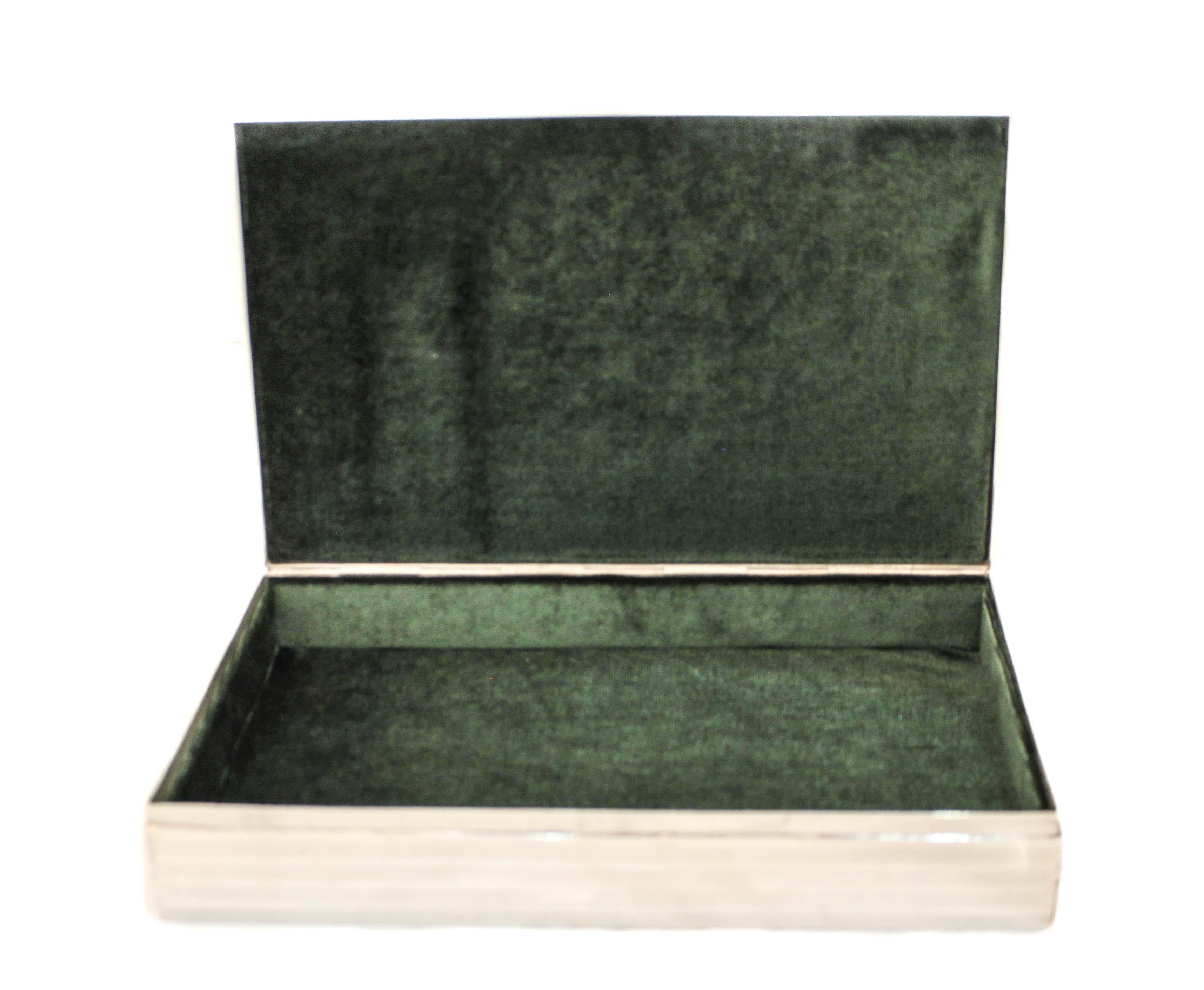 Inizio XX secolo Sterling Silver Mens Jewelry Box