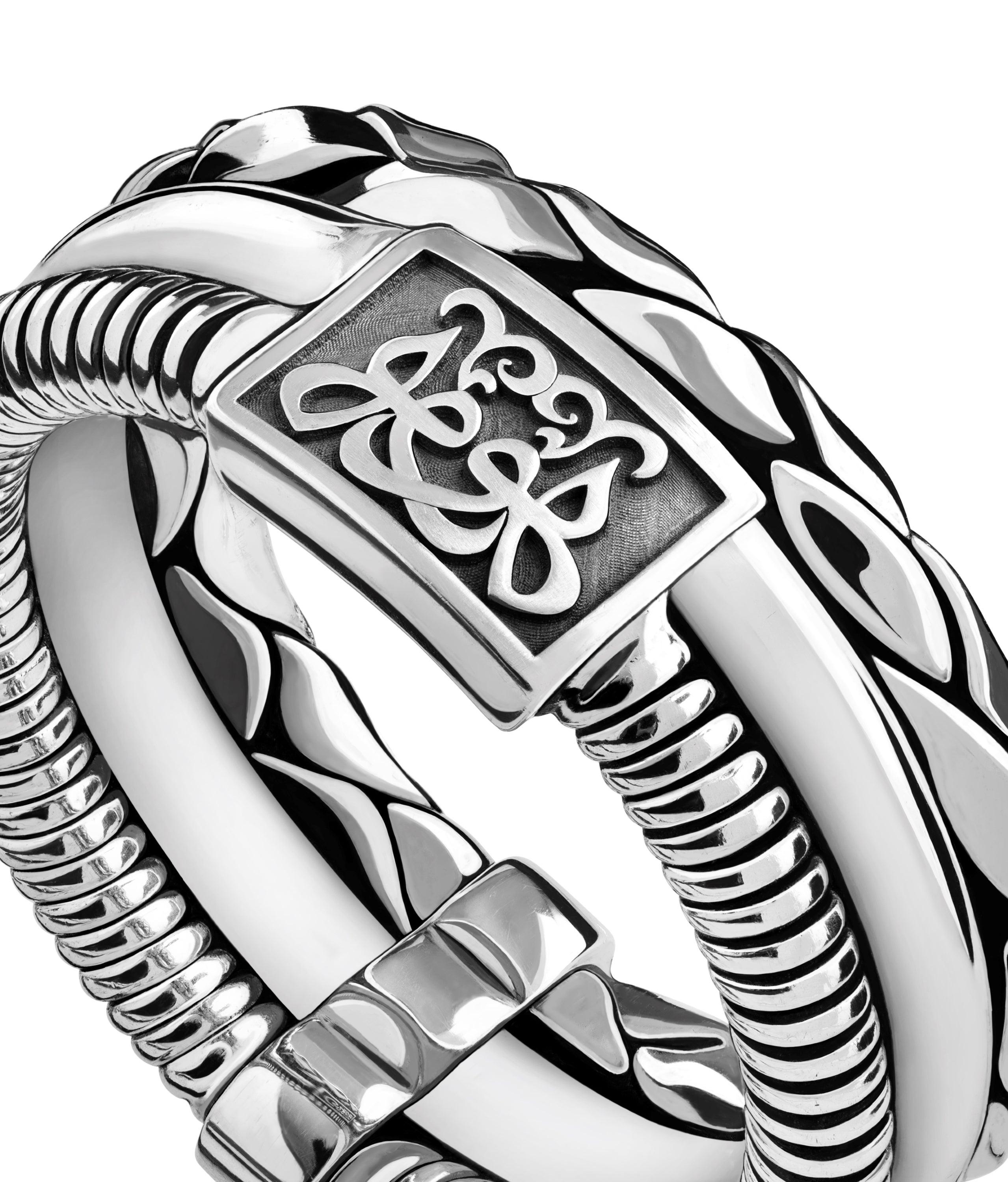 For Sale:  Sterling Silver Men's Multi-Band Ring 4