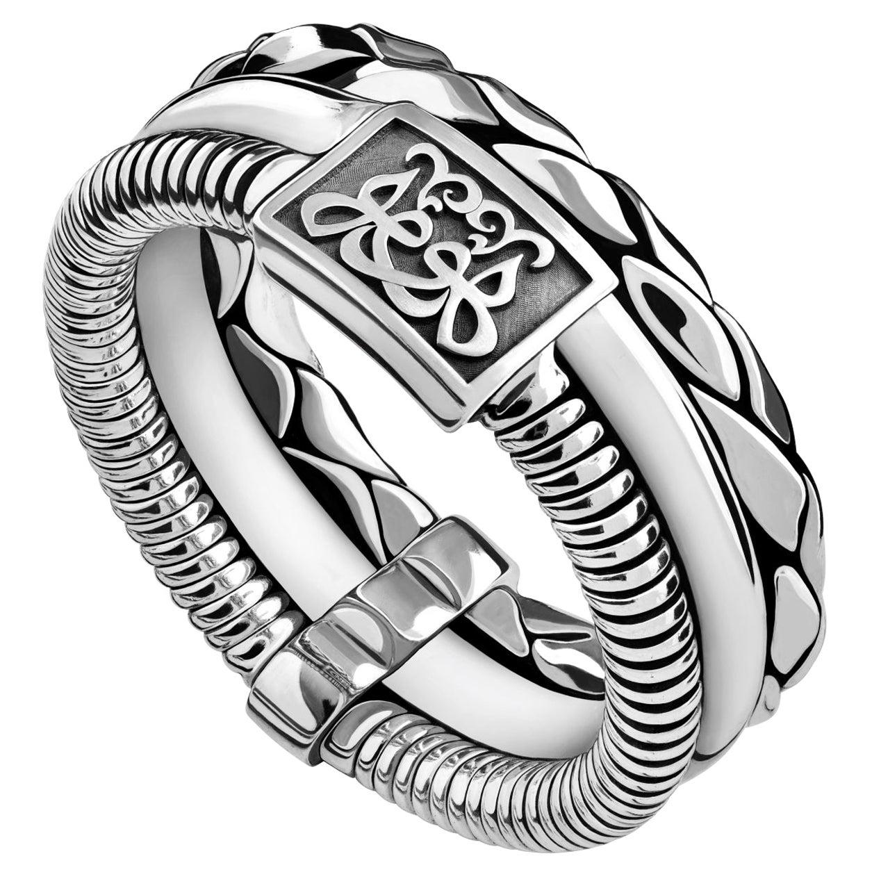 For Sale:  Sterling Silver Men's Multi-Band Ring