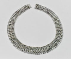 Sterling Silver Mesh Choker Necklace Chido En Mexico