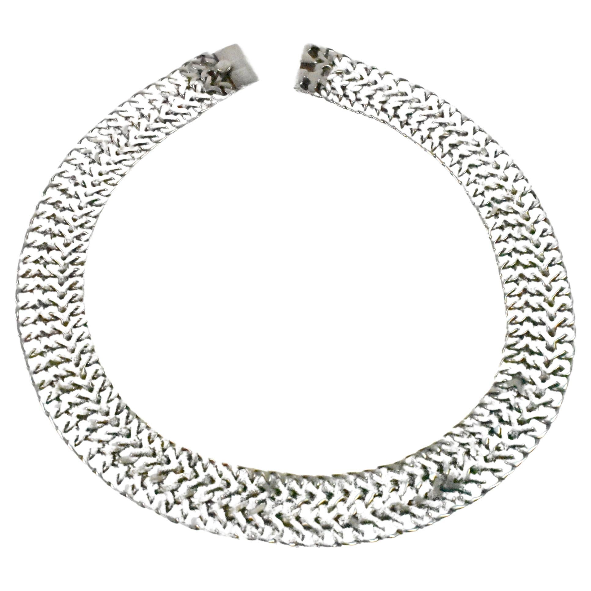 Sterlingsilber Mesh Choker-Halskette Chido En Mexico