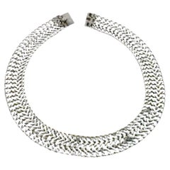 Sterling Silver Mesh Choker Necklace Chido En Mexico