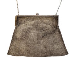 Sterling Silver Mesh Coin Purse with Monogram