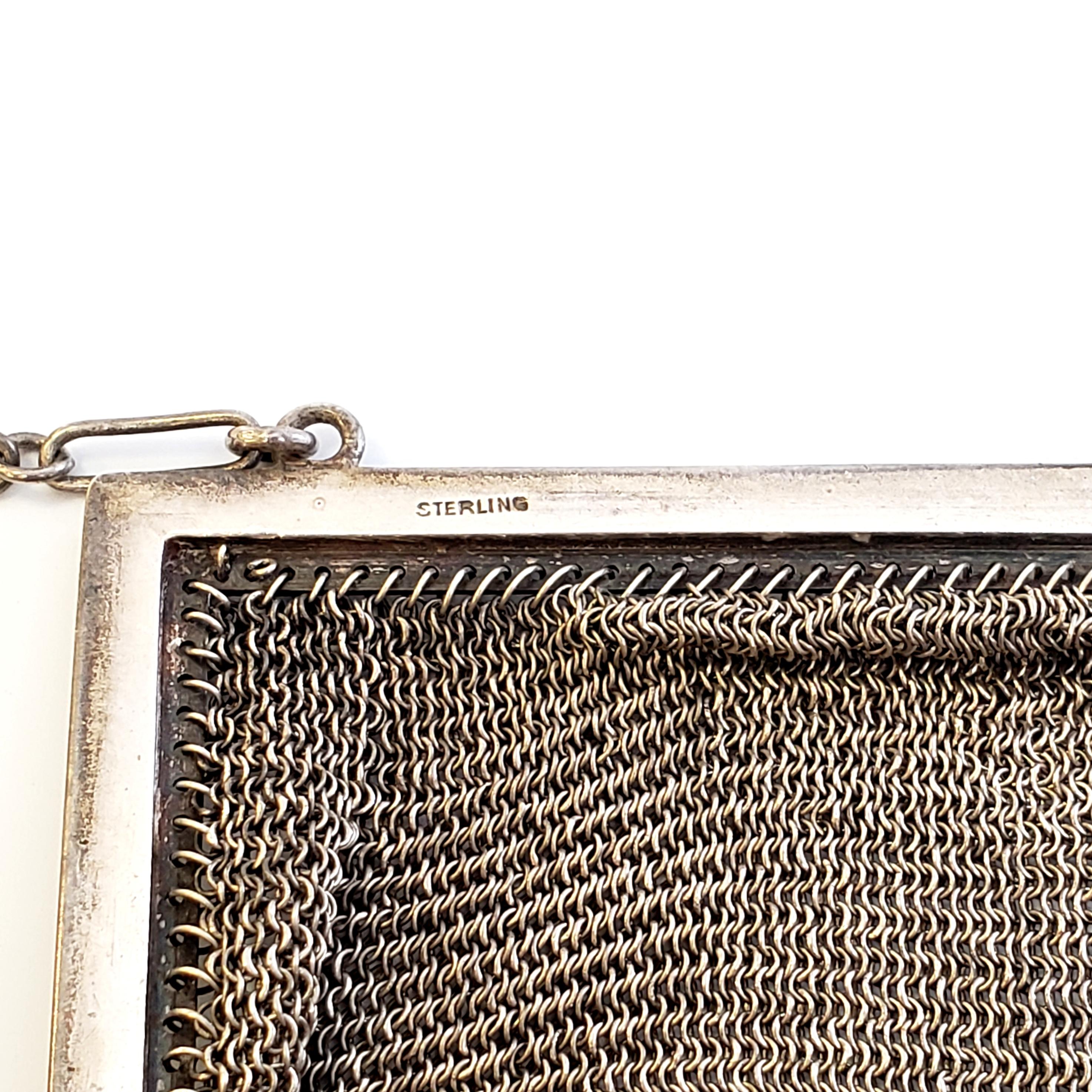 Antique Silver Edwardian Mesh Purse – Marked “Patent June 4 1913 No. 52493  