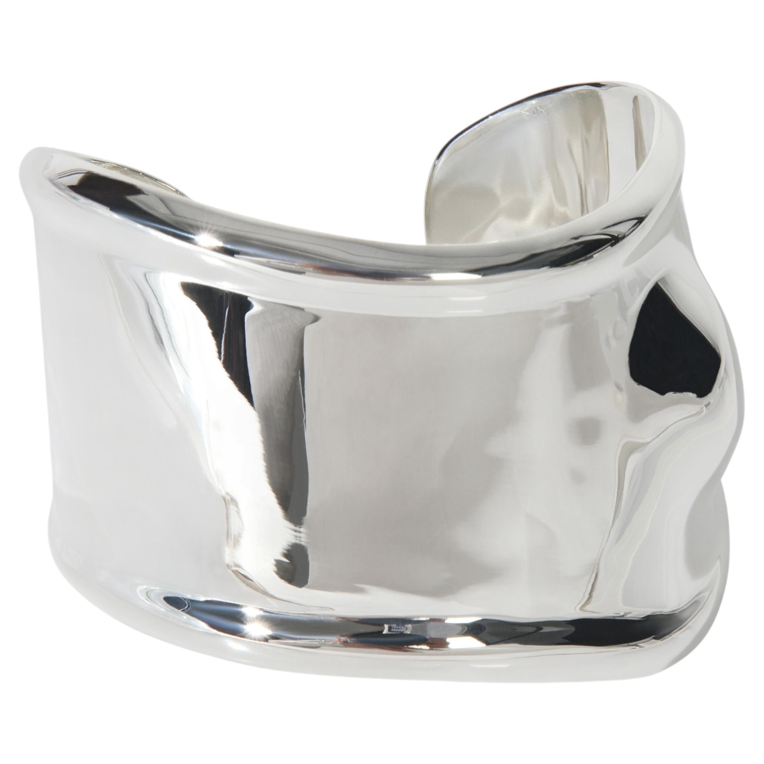 Sterling Silver Mexican Right Hand Bone Cuff Bracelet