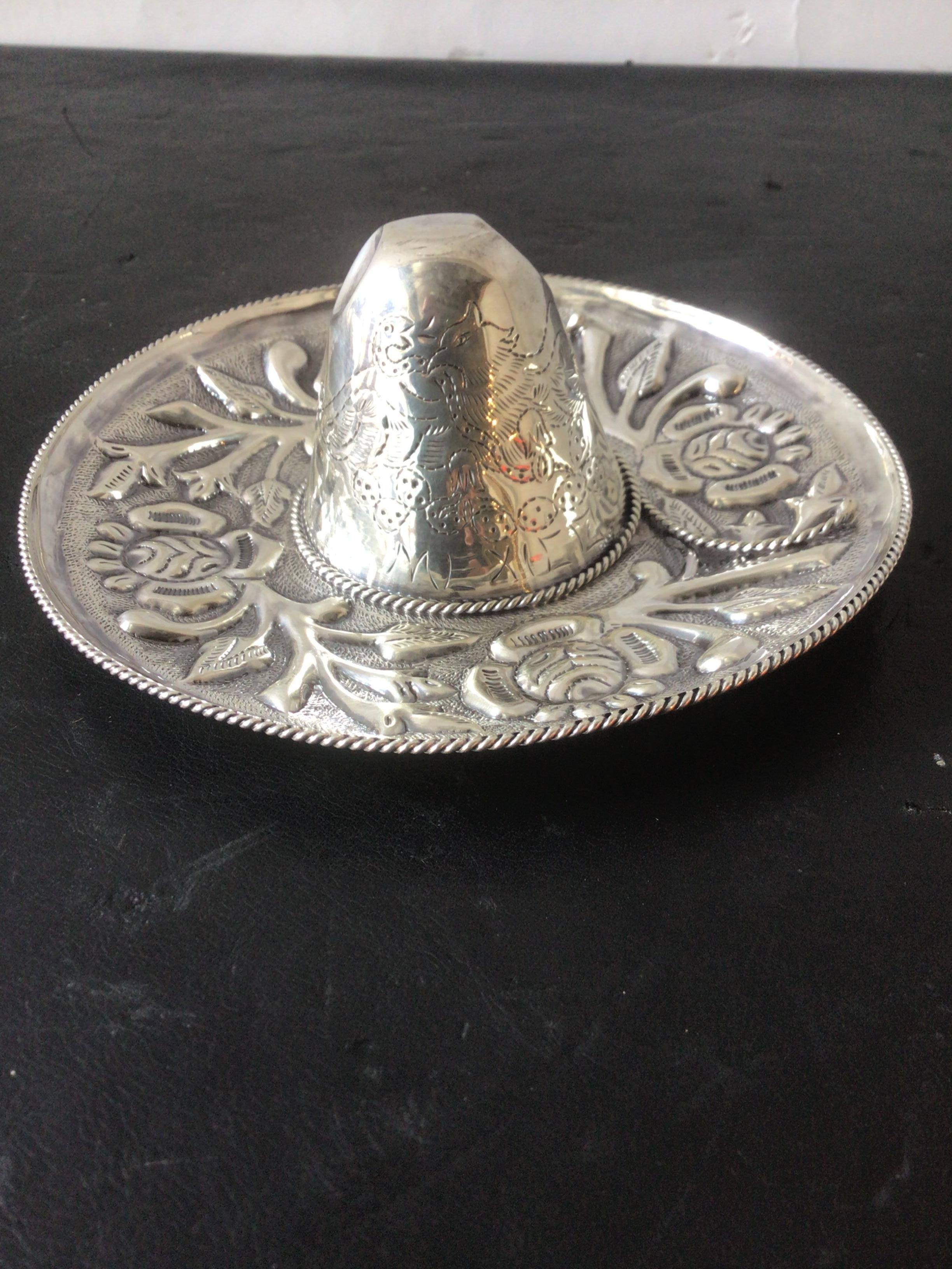 Sterling Silver Mexican Sombrero In Good Condition In Tarrytown, NY