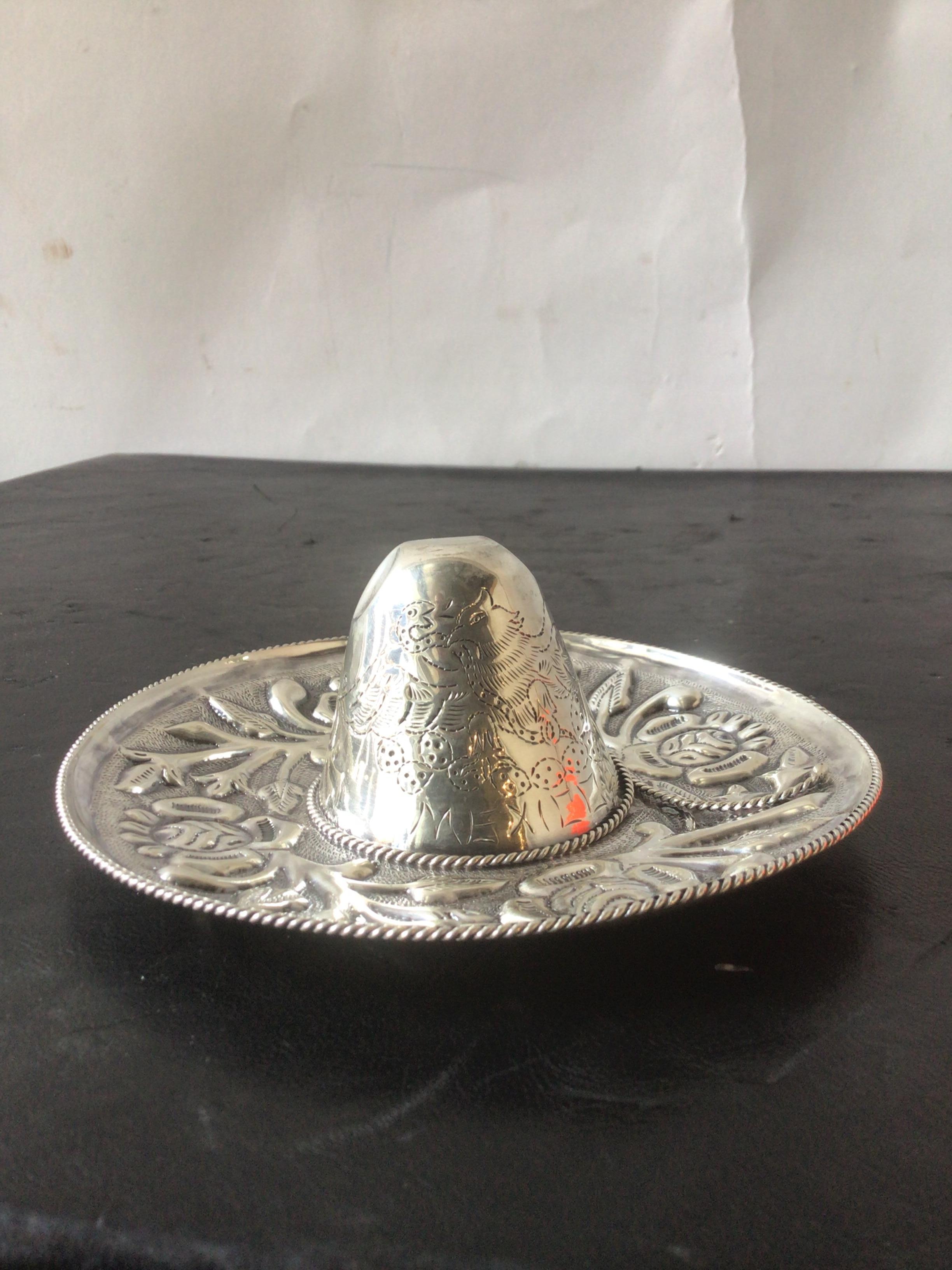Late 20th Century Sterling Silver Mexican Sombrero