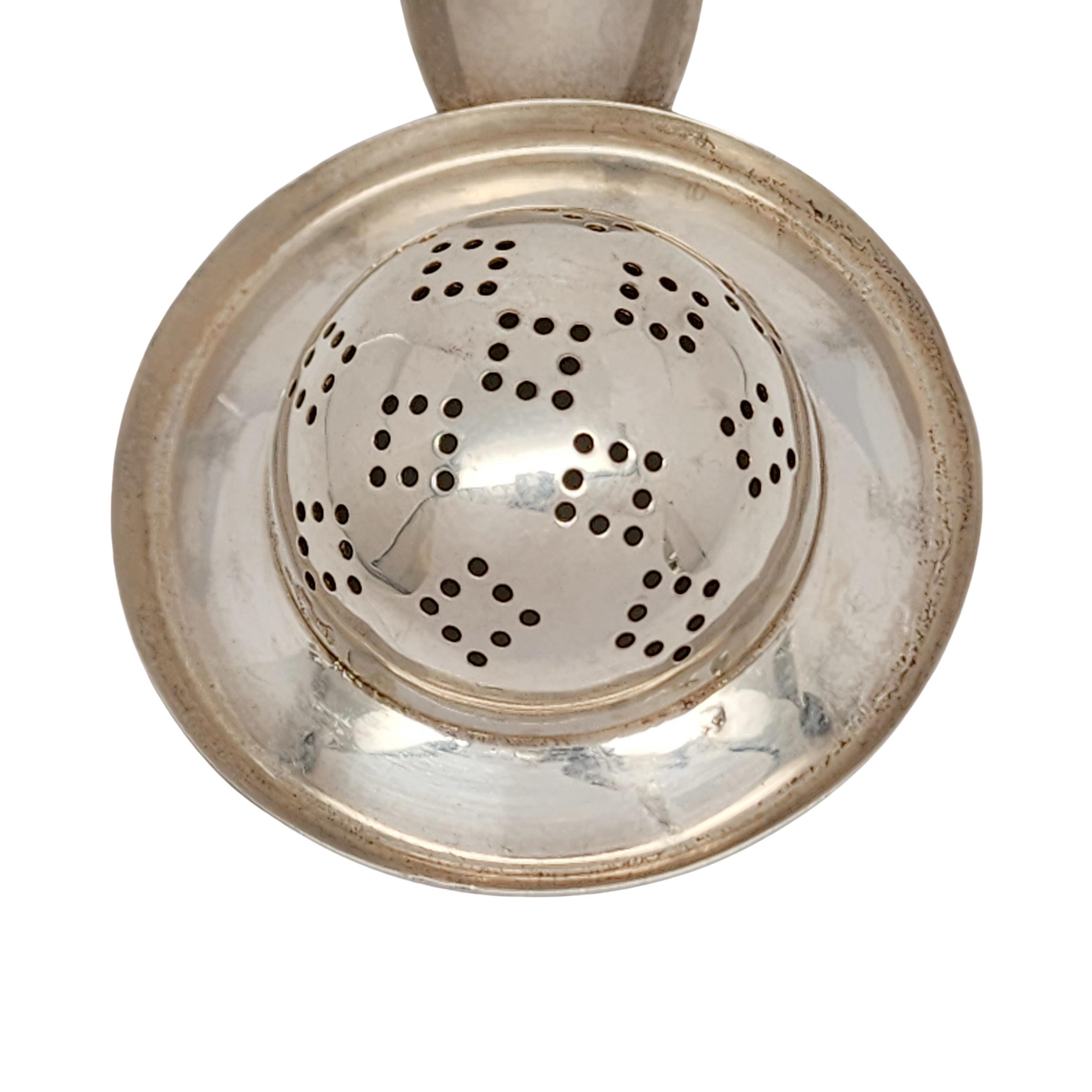 Sterling Silver Mexico Gold Wash Bowl Tea Strainer #16713 For Sale 3