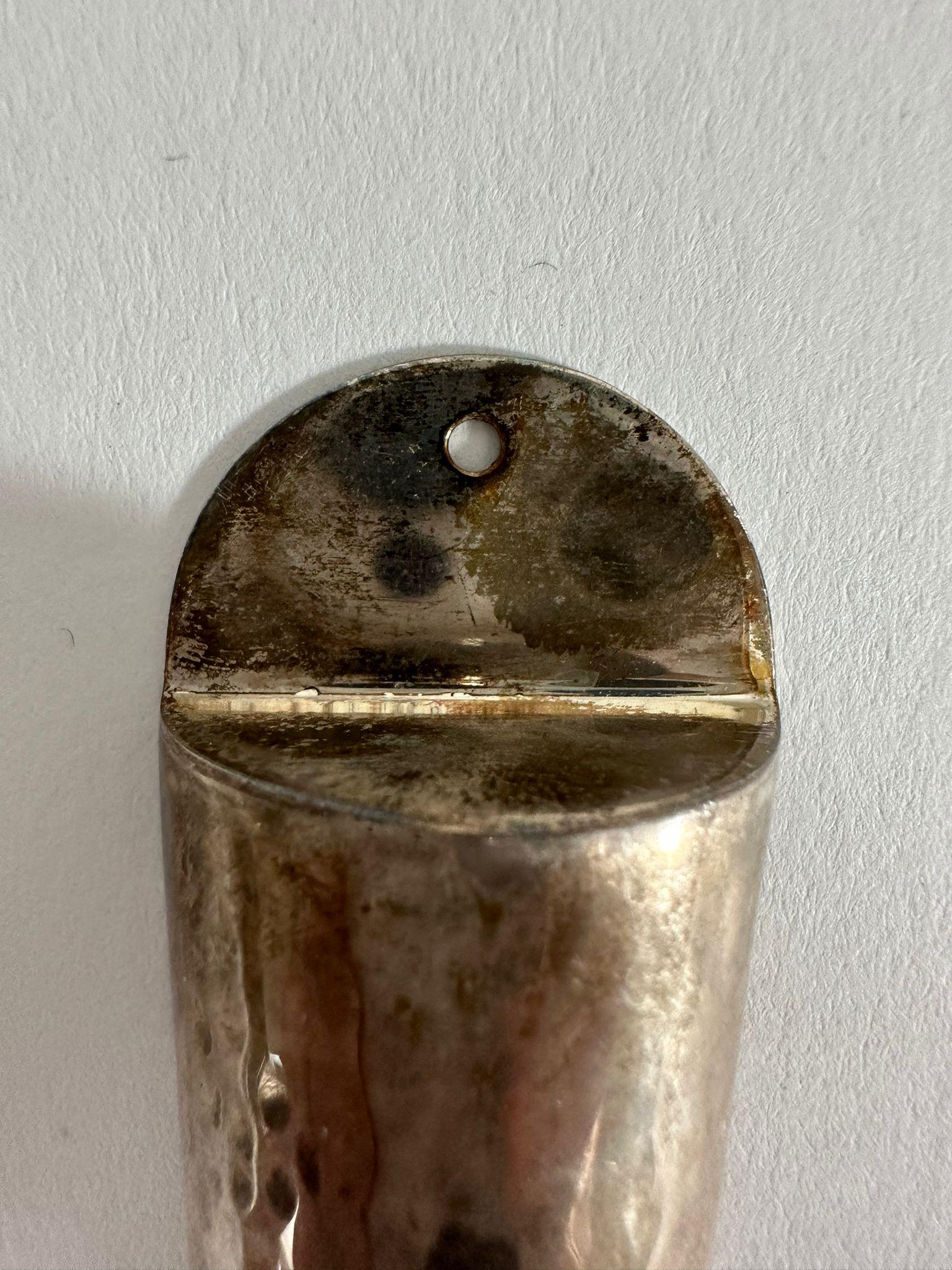 Israeli Sterling Silver Mezuzah Case by Bezalel Artist Bier (Jerusalem, 1950) For Sale