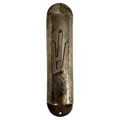 Sterling Silver Mezuzah Case by Bezalel Artist Bier (Jerusalem, 1950)