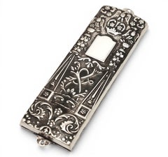 Mezuzah-Hülle aus Sterlingsilber, vermutlich aus Israel, Mitte des 20. Jahrhunderts