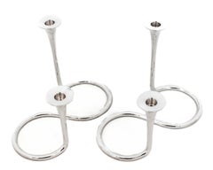 Sterling Silber Kandelaber aus der Mitte des Jahrhunderts