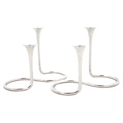 Candélabres argent sterling du milieu du siècle dernier