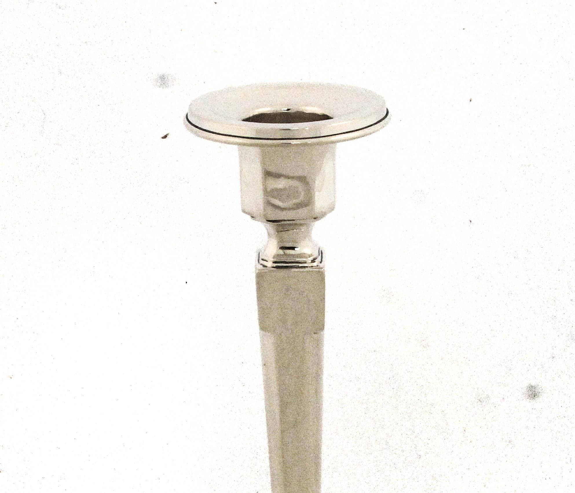 Candelabros de plata de ley de mediados de siglo Estadounidense en venta
