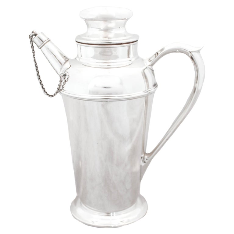 Sterling Silver MidCentury Cocktail Shaker For Sale at 1stDibs