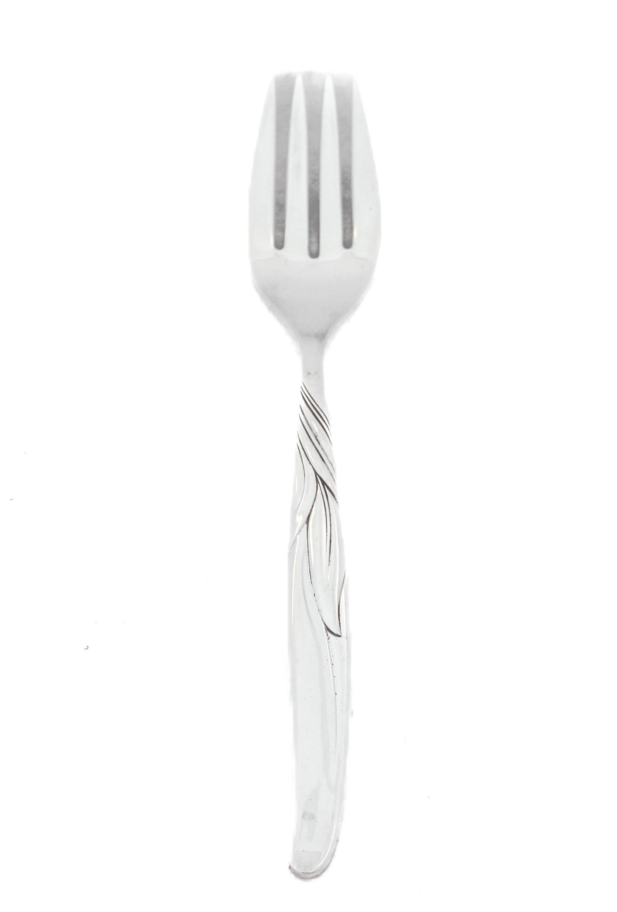 American Sterling Silver Mid-Century Flatware Set For Sale