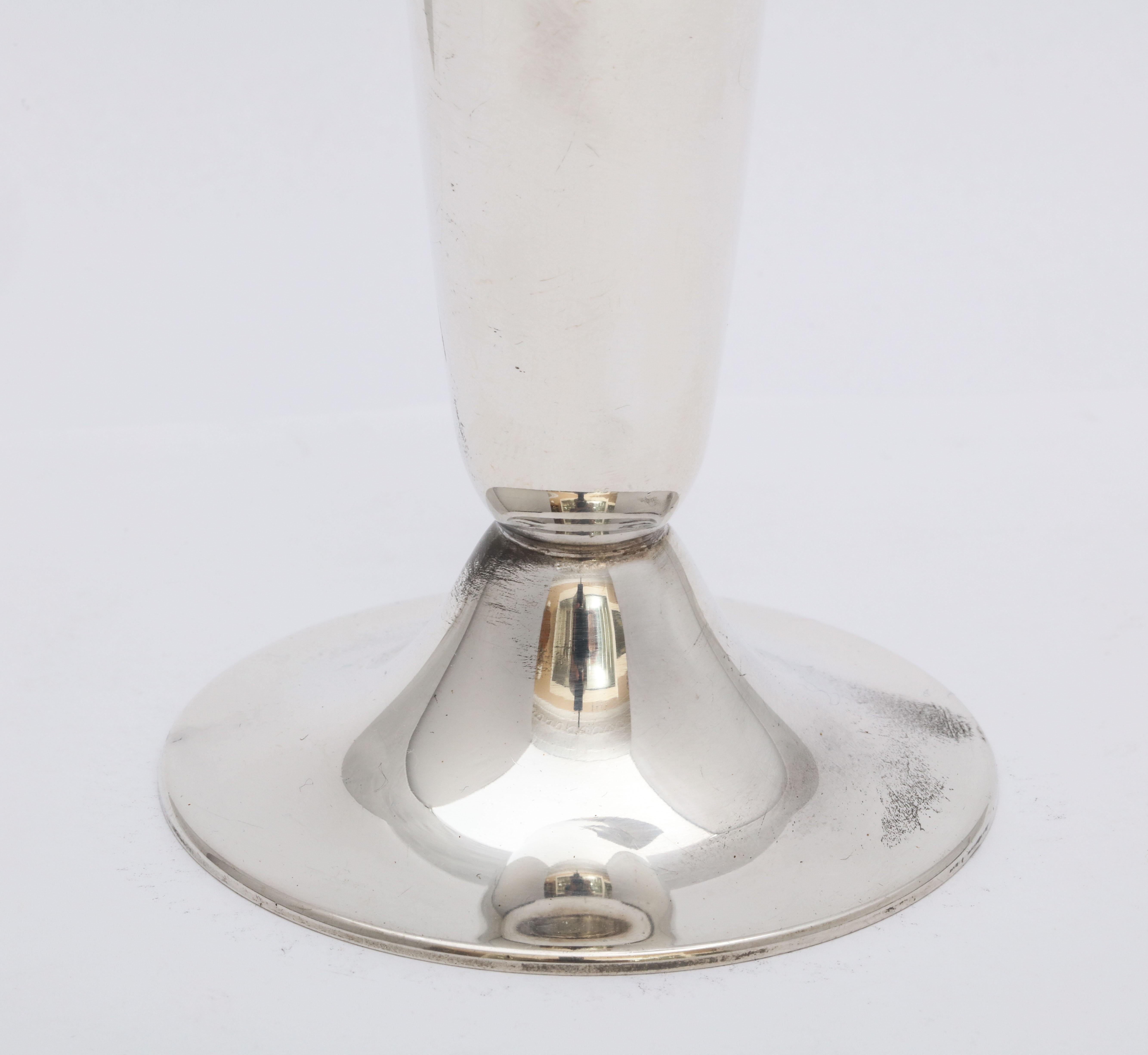 Mid-20th Century Sterling Silver Mid-Century Modern Calla Lily - Form Vase by Tiffany & Co.