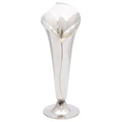 Sterling Silver Mid-Century Modern Calla Lily - Form Vase by Tiffany & Co.