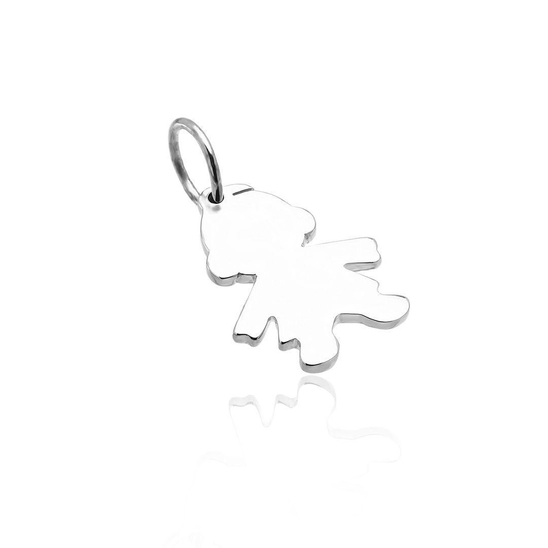 A charm designed in the shape of a boy this beautiful piece is handmade in perfectly polsihed in sterling silver.  