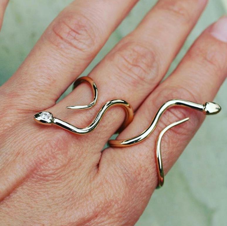 Sterling Silver Mini Snake Ring  In New Condition In West Hollywood, CA