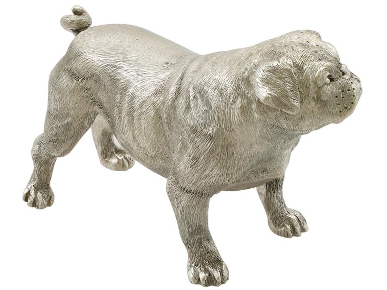 Sterling Silver Model of a Pug by BSE Products In Excellent Condition In Jesmond, Newcastle Upon Tyne