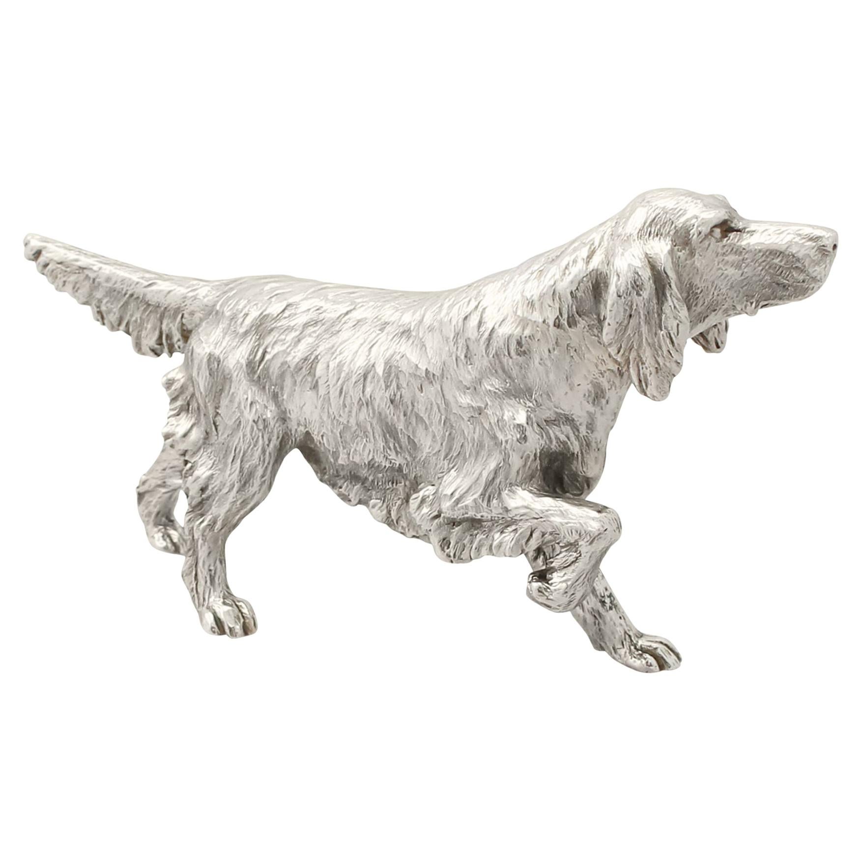 Sterling Silver Model of an Irish Setter Contemporary