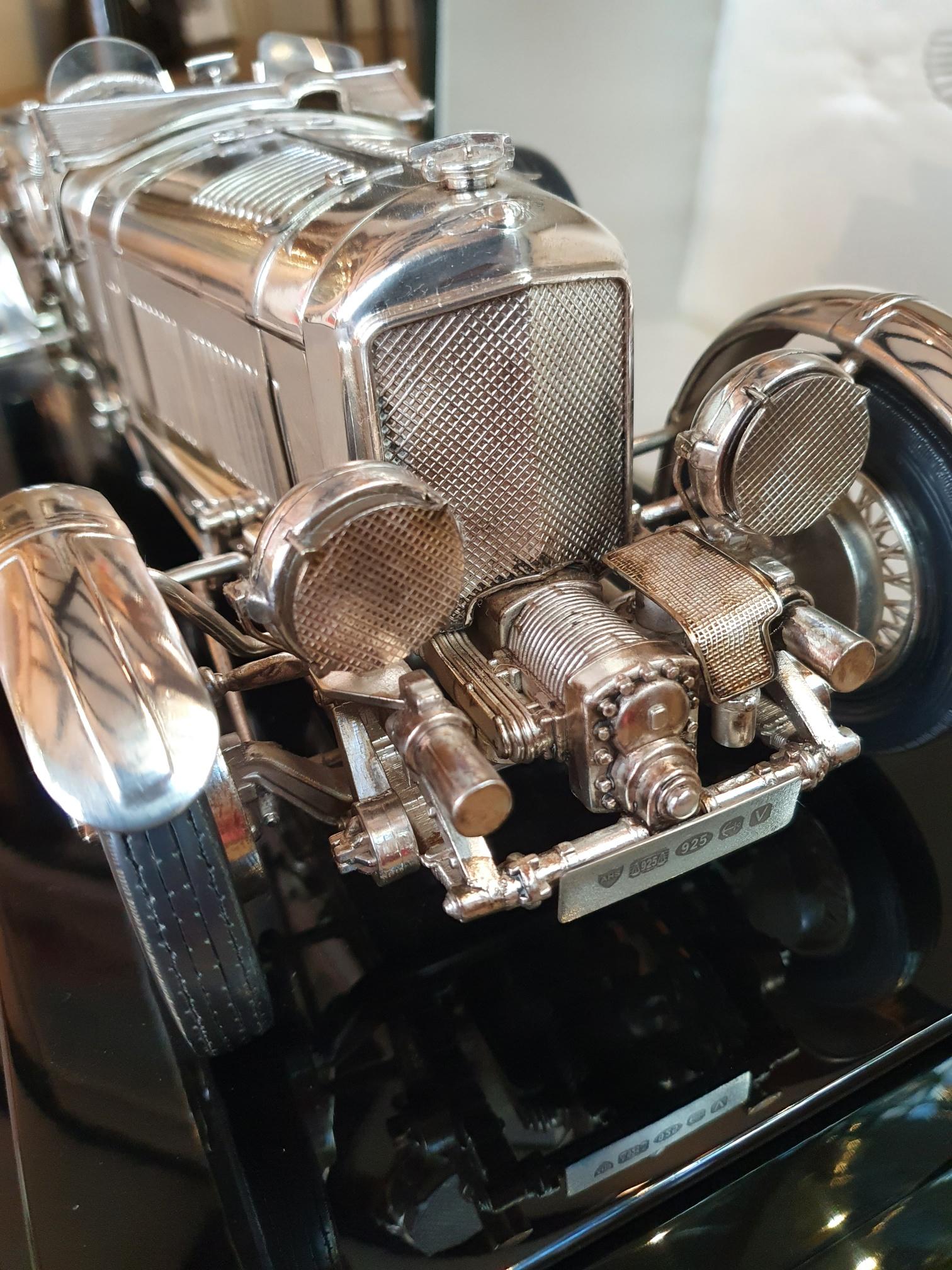 Anodisé Modèle en argent sterling de Tim Birkin's 1929 « Blower » Bentley, 1 de 2 fabriqués. en vente