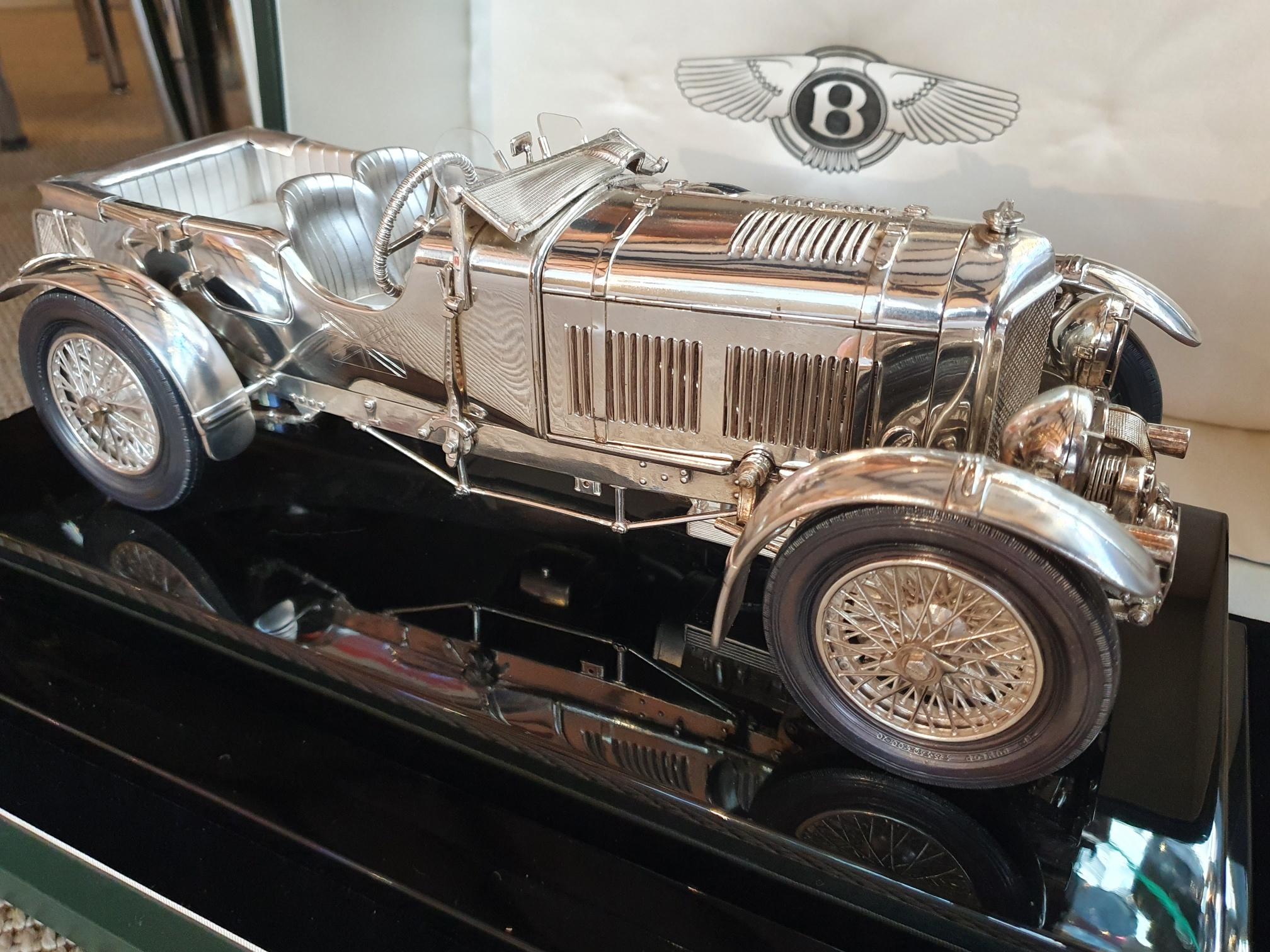 Anodized Sterling Silver Model of Tim Birkin's 1929 'Blower' Bentley, 1 of 2 made. For Sale