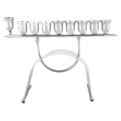 Sterling Silver Modern Menorah