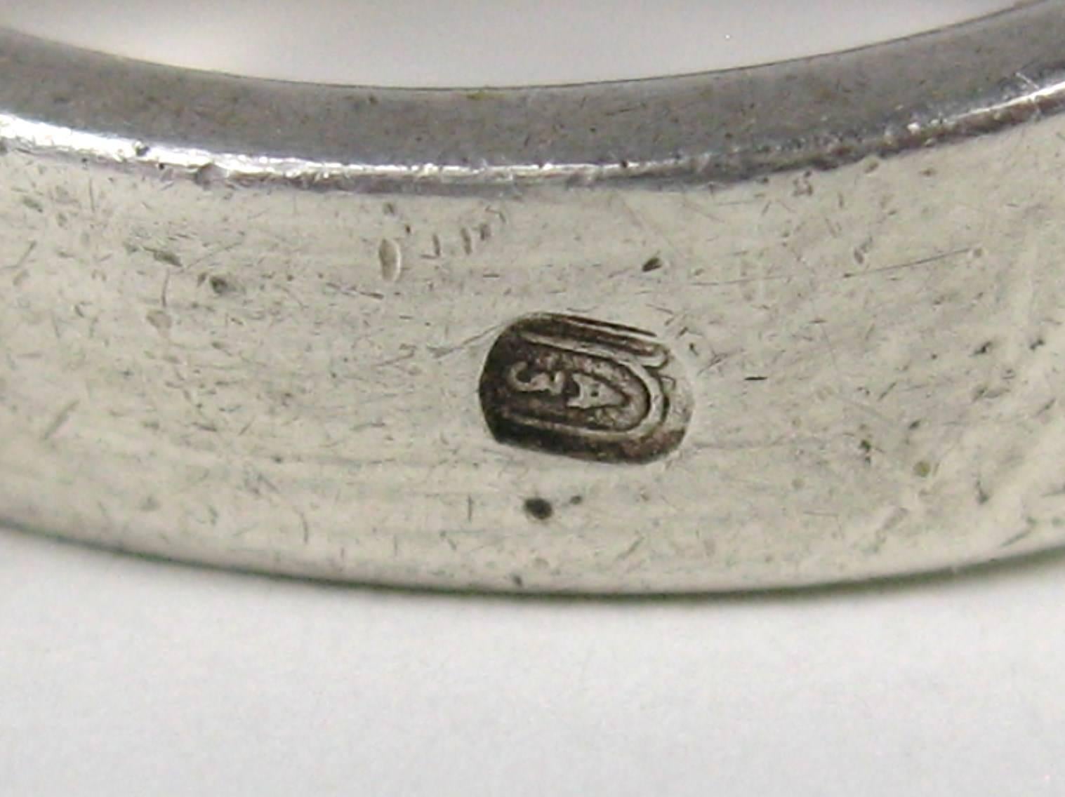 Women's Sterling Silver Modernist Amethyst Ring 